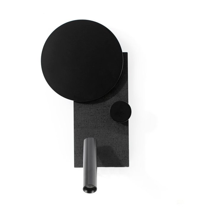 KLEE Lampe applique droite noir avec lecteur