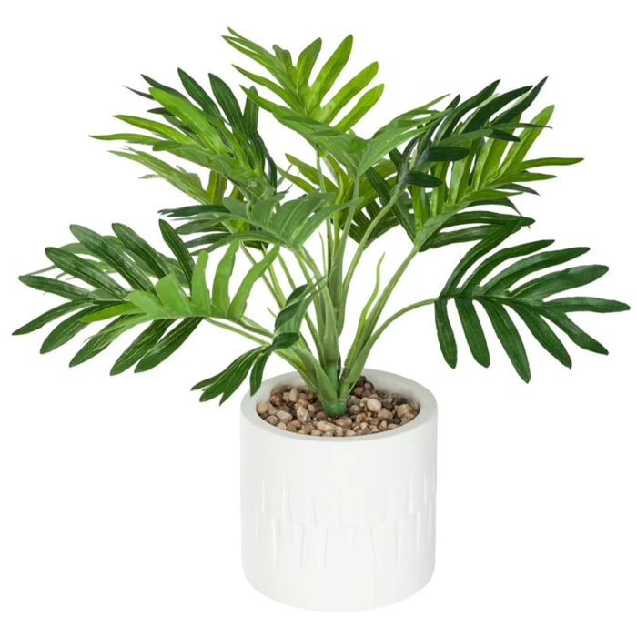 Palmier artificiel "Etnik" pot ciment H29cm