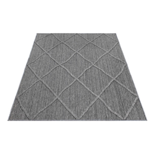 PATARA - Tapis intérieur/extérieur motif berbère gris - PAT4952GRI