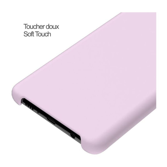 Coque IBROZ Samsung A20e Liquid Silicone rose poudré