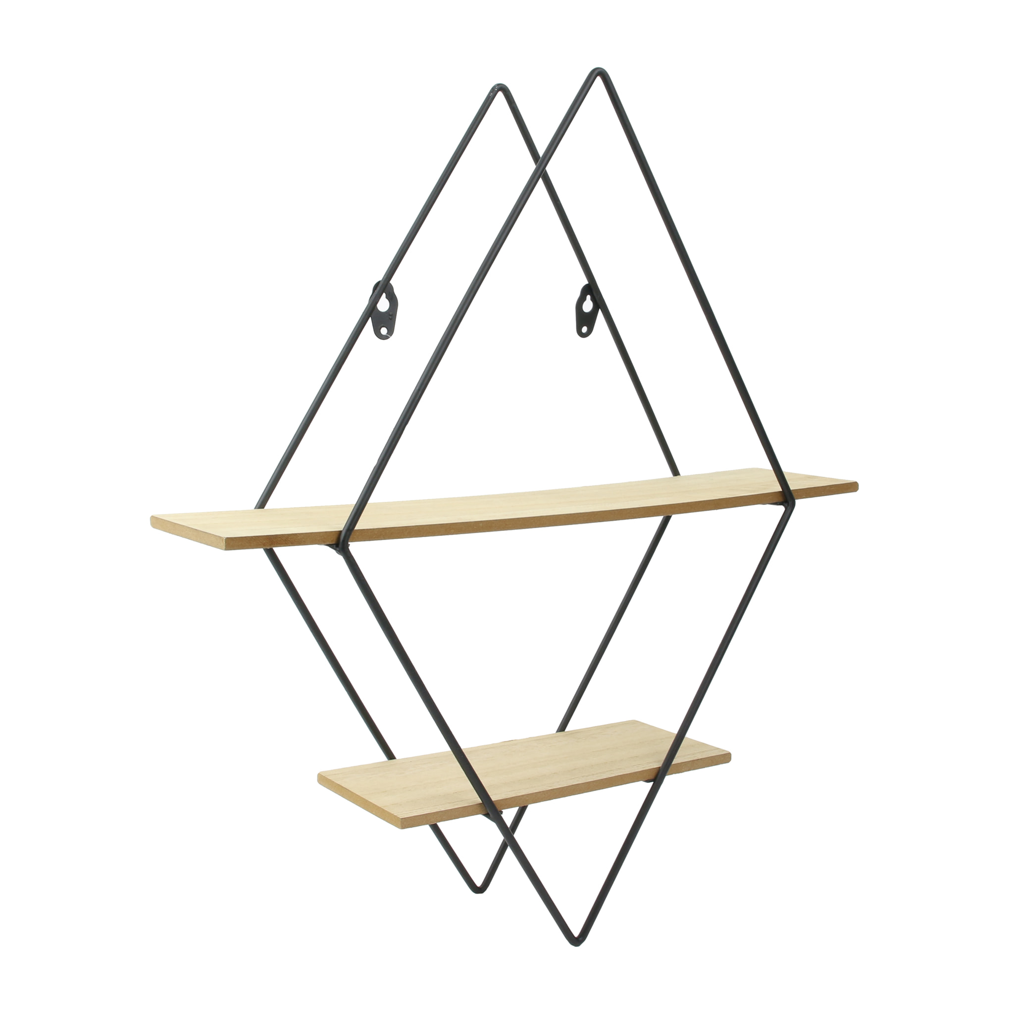Etagere Bois Metal Losanges 40x10x46cm