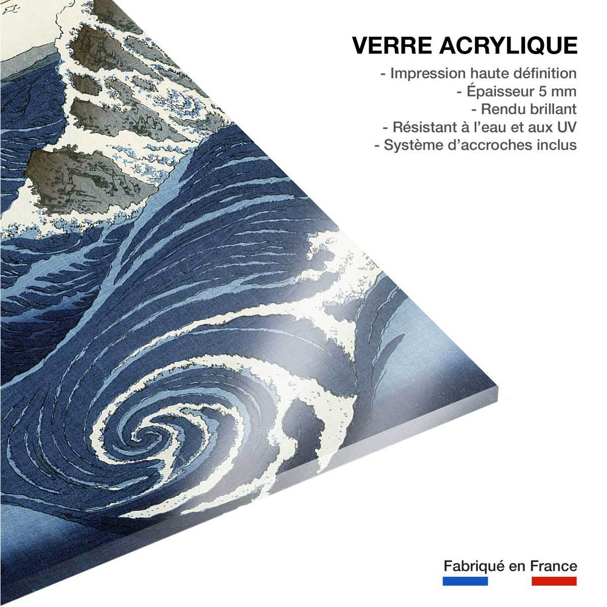 Tableau province d' awa par hokusai Tableau plexiglas