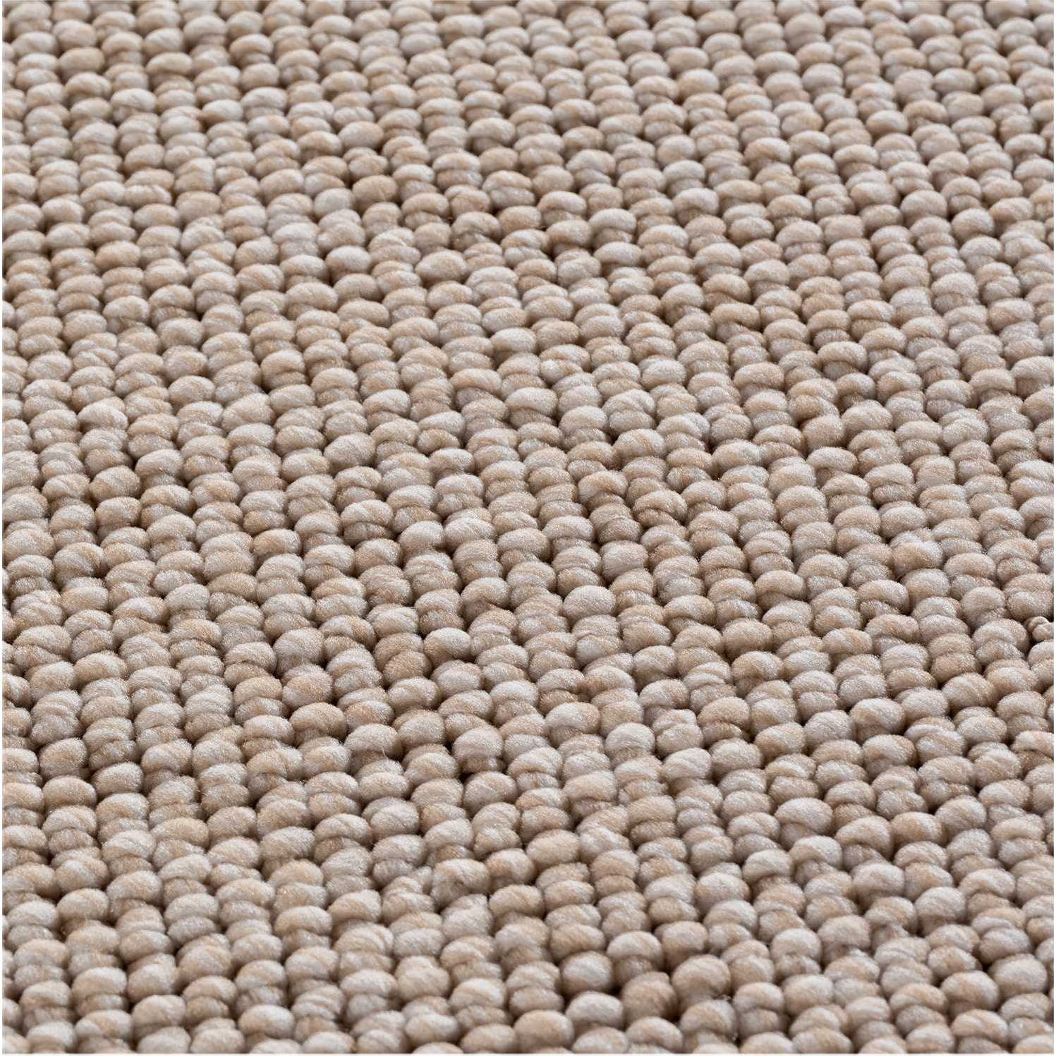 HELIX - Tapis moderne rond effet laine bouclé beige