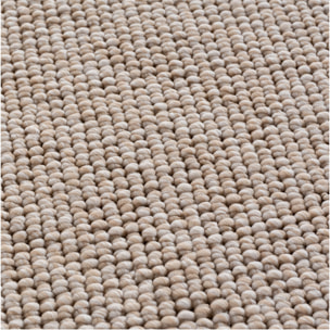 HELIX - Tapis moderne rond effet laine bouclé beige