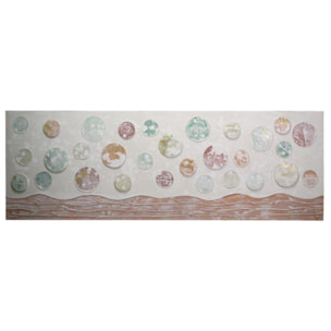 Quadro dipinto sfere cm50x150x3