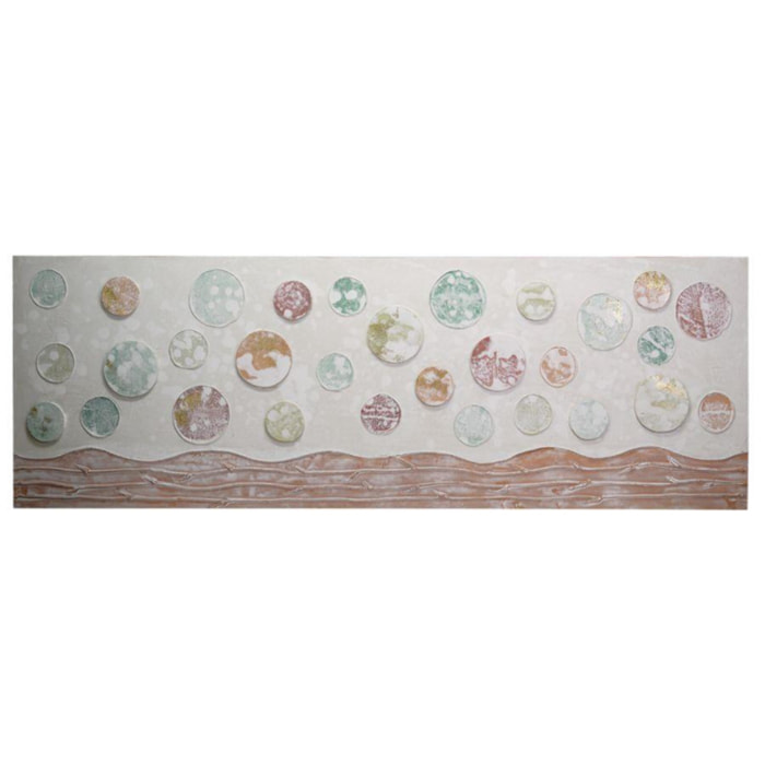 Quadro dipinto sfere cm50x150x3