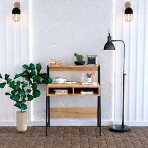 Escritorio,100% tablero de aglomerado rechapado en melamina, color roble