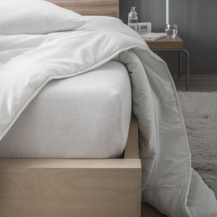 Protege Matelas 100% Bouclette Eponge Et Impermeable Blanc