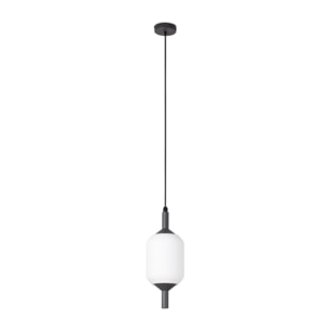 SAIGON OUT R17 Lampada sospensione grigia/bianco opaco cone cap