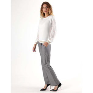 Pantaloni palazzo popeline Leone Be Glam