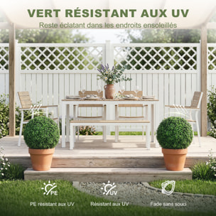 Lot de 2 boules de buis artificielles  dia. 42 cm vert