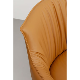 Fauteuil pivotant Bonnie marron Kare Design