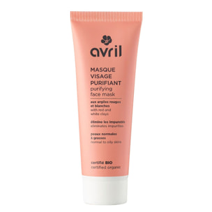 Masque visage - Certifié bio - Masque visage purifiant 50 ml
