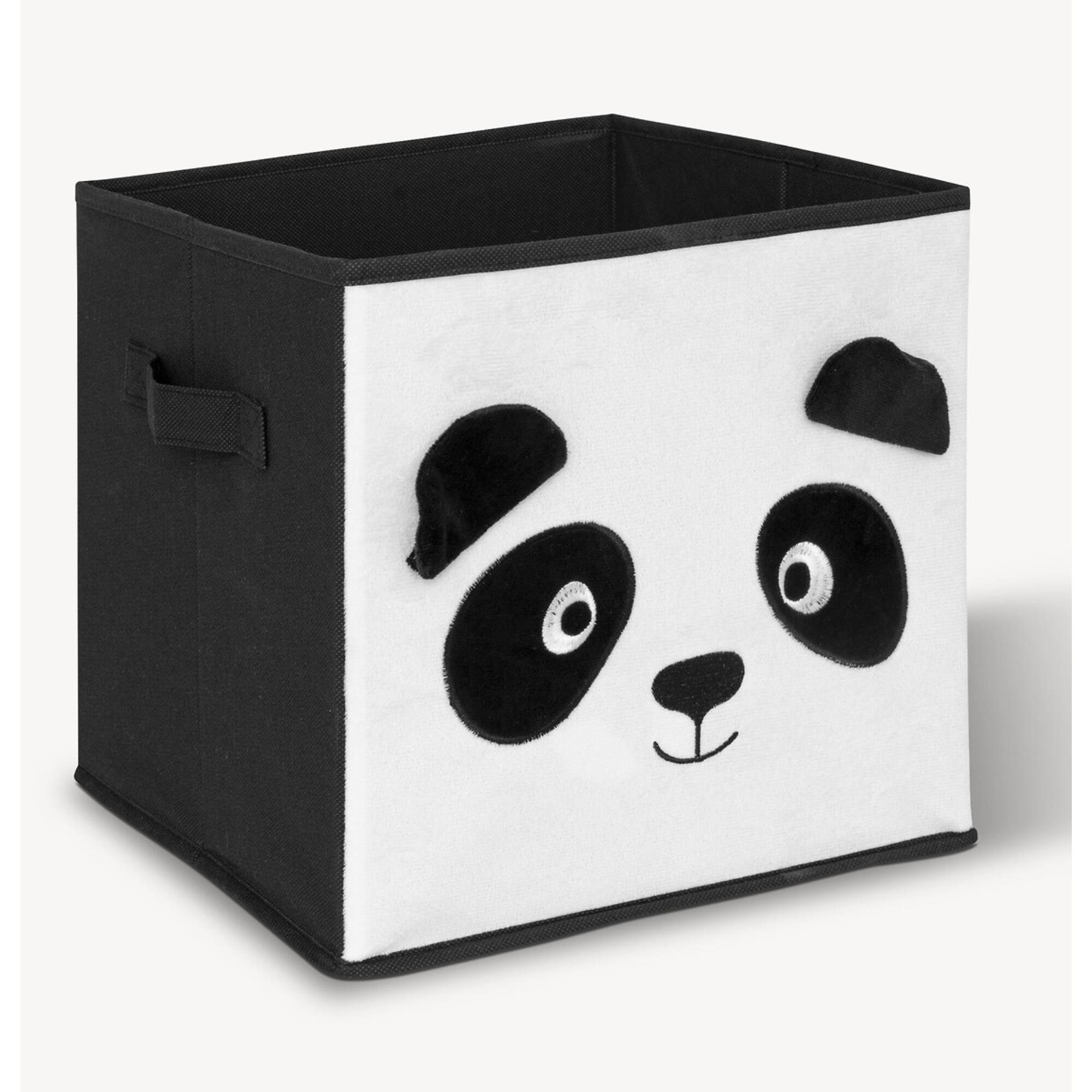 Caja de almacenamiento 29 x 29 cm terciopelo panda