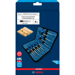 Coffret de 13 mèches plates EXPERT Self Cut Speed - BOSCH - 2608902112