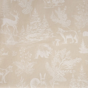 Nappe animaux 140x360cm beige et blanc