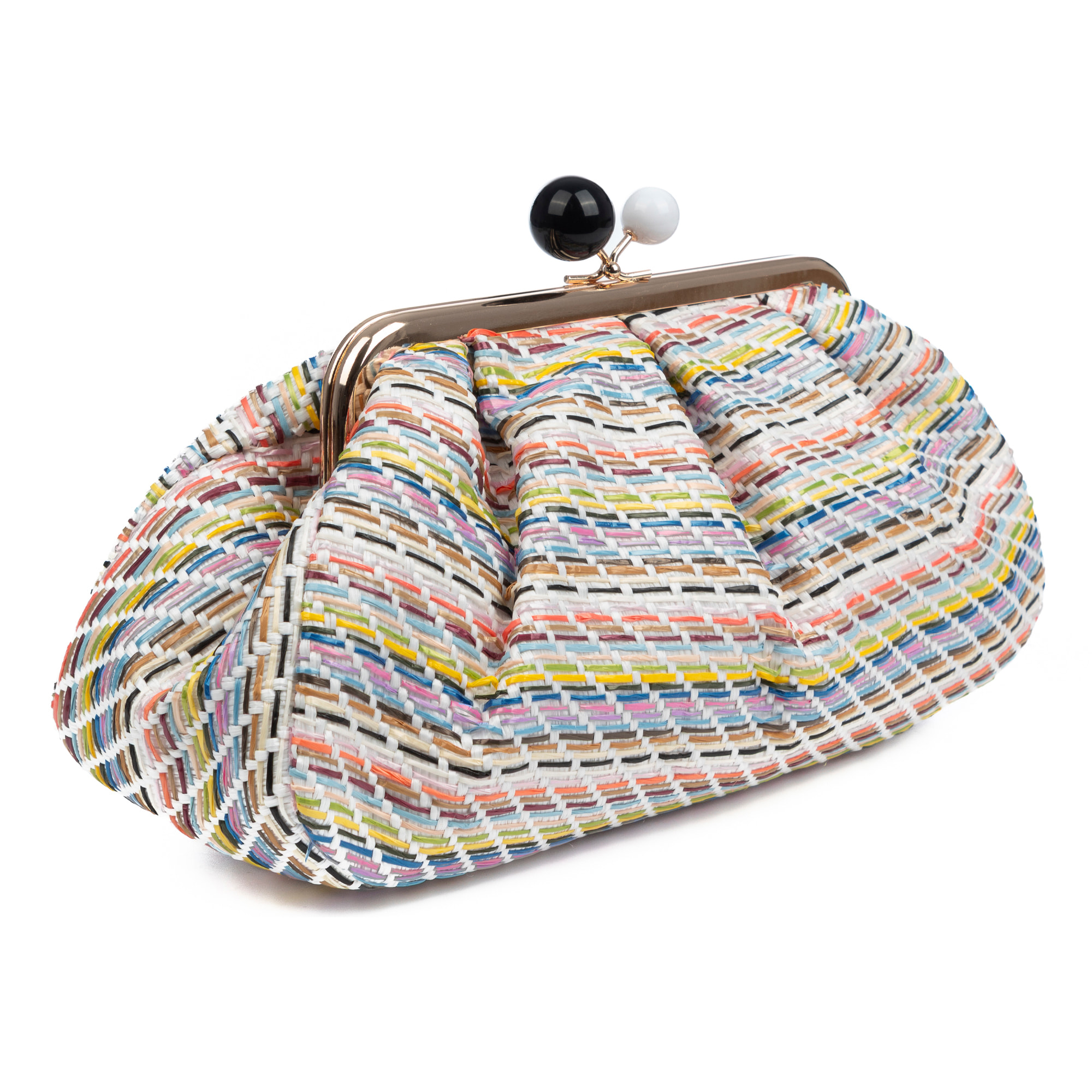 Boesio Bolso bandolera Mujer. Fabricado en rafia sintética entrelazada.