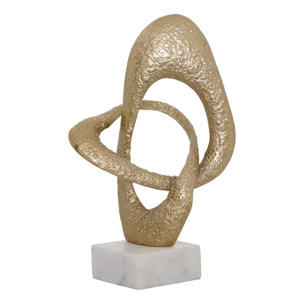 Objet déco Dana 21x12,5x34,5cm marbre et aluminium doré