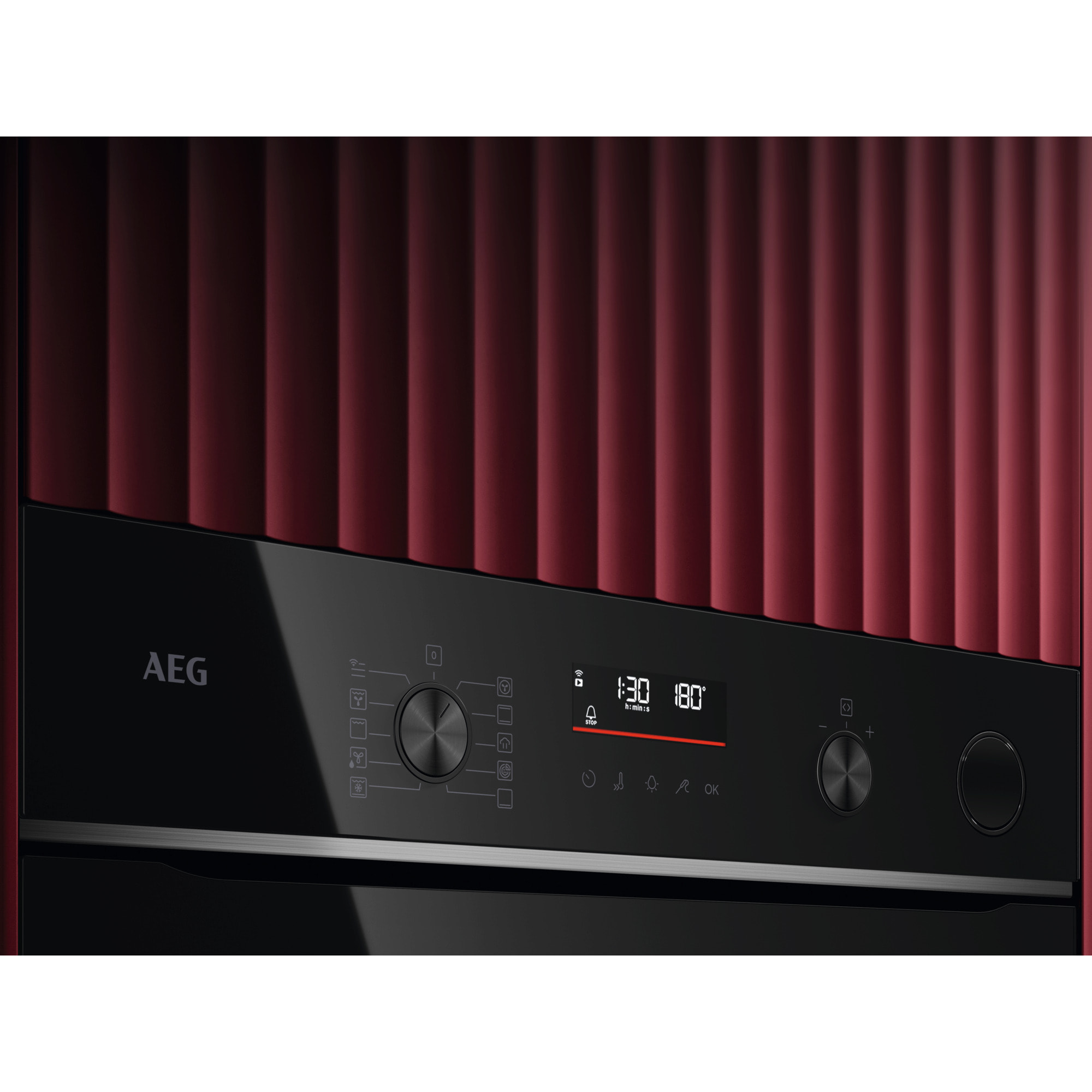 AEG Horno de vapor Serie 6000 SenseCook con SteamCrisp con Display LED Explore V7PBR521SB