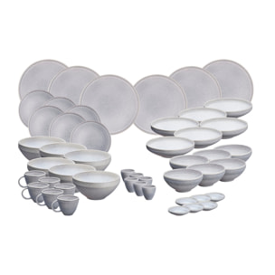 Service Complet STONE - 48 pièces - Gris lune