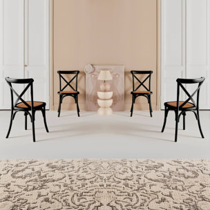 Chaise de bistrot vintage bois (lot de 4) BELLEVILLE