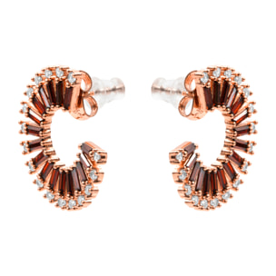 Pendientes Umres acabado oro rosa 18k
