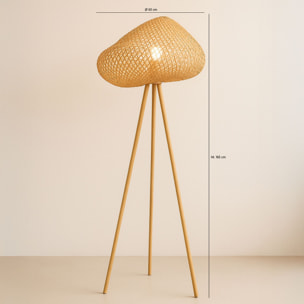 Lampadaire en bambou pieds en bois h165cm LIPS