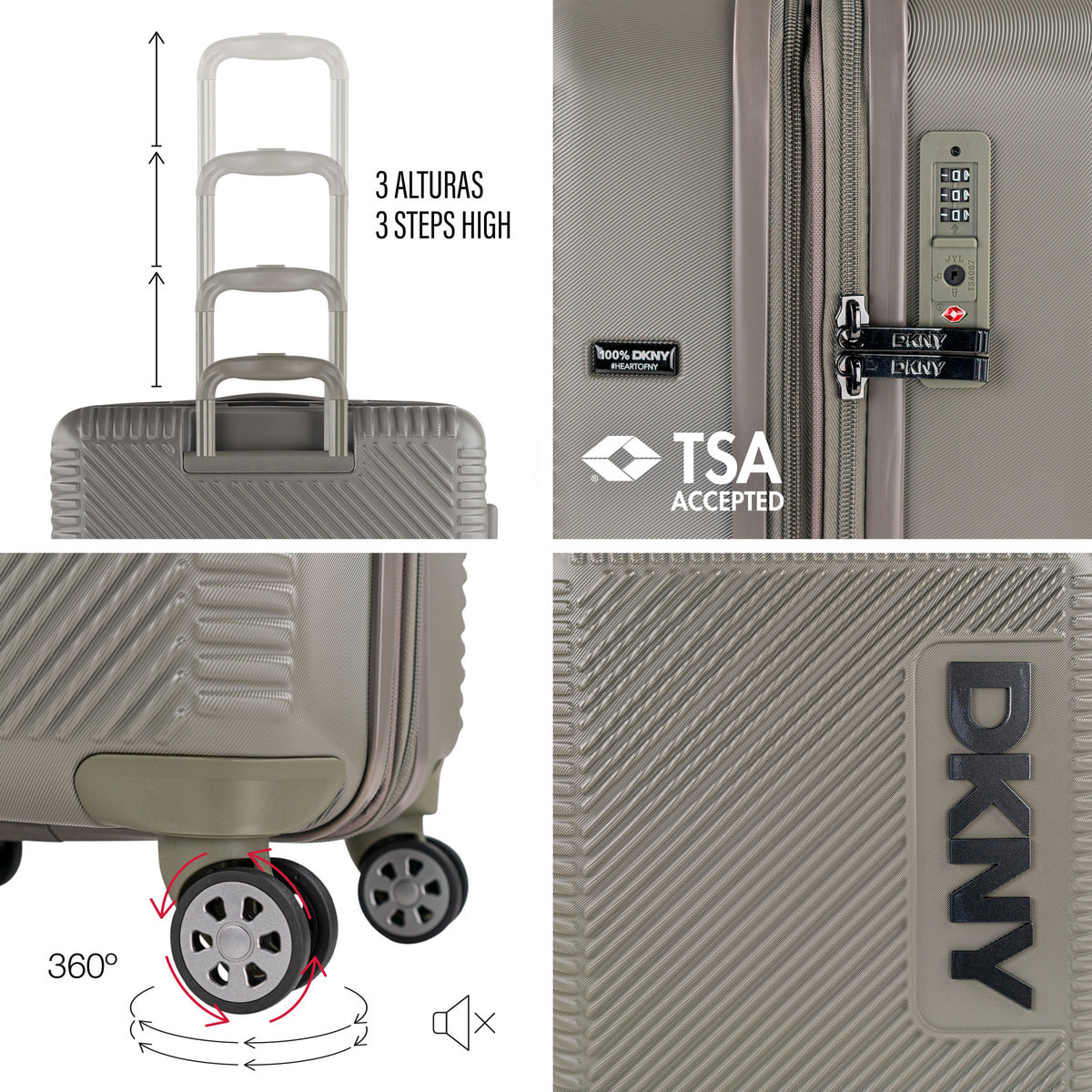 Maleta Pc Grande Dkny Dkny-3105 Metro Kaki