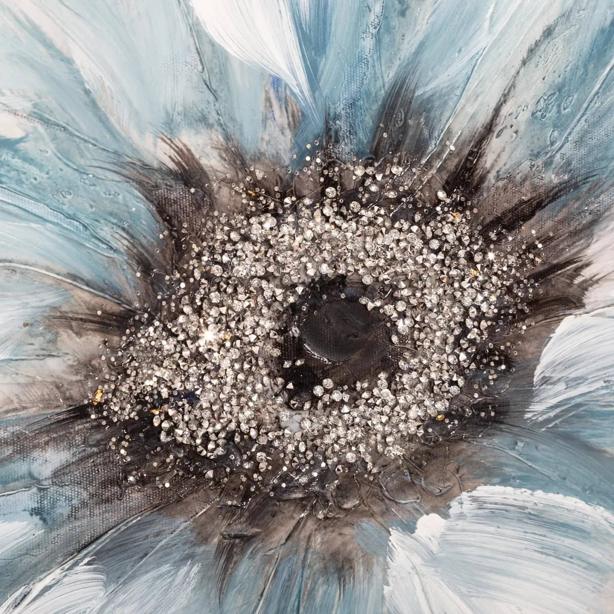 Toile peinte "Fleurs" 48x48cm