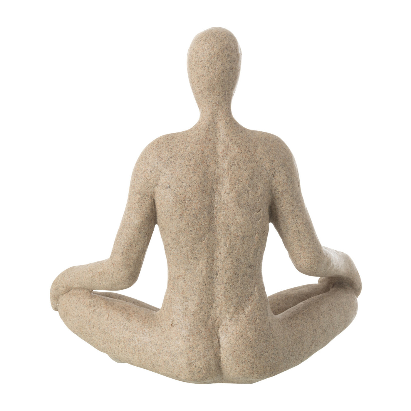 J-Line décoration Figurine Yoga - polyrésine - beige