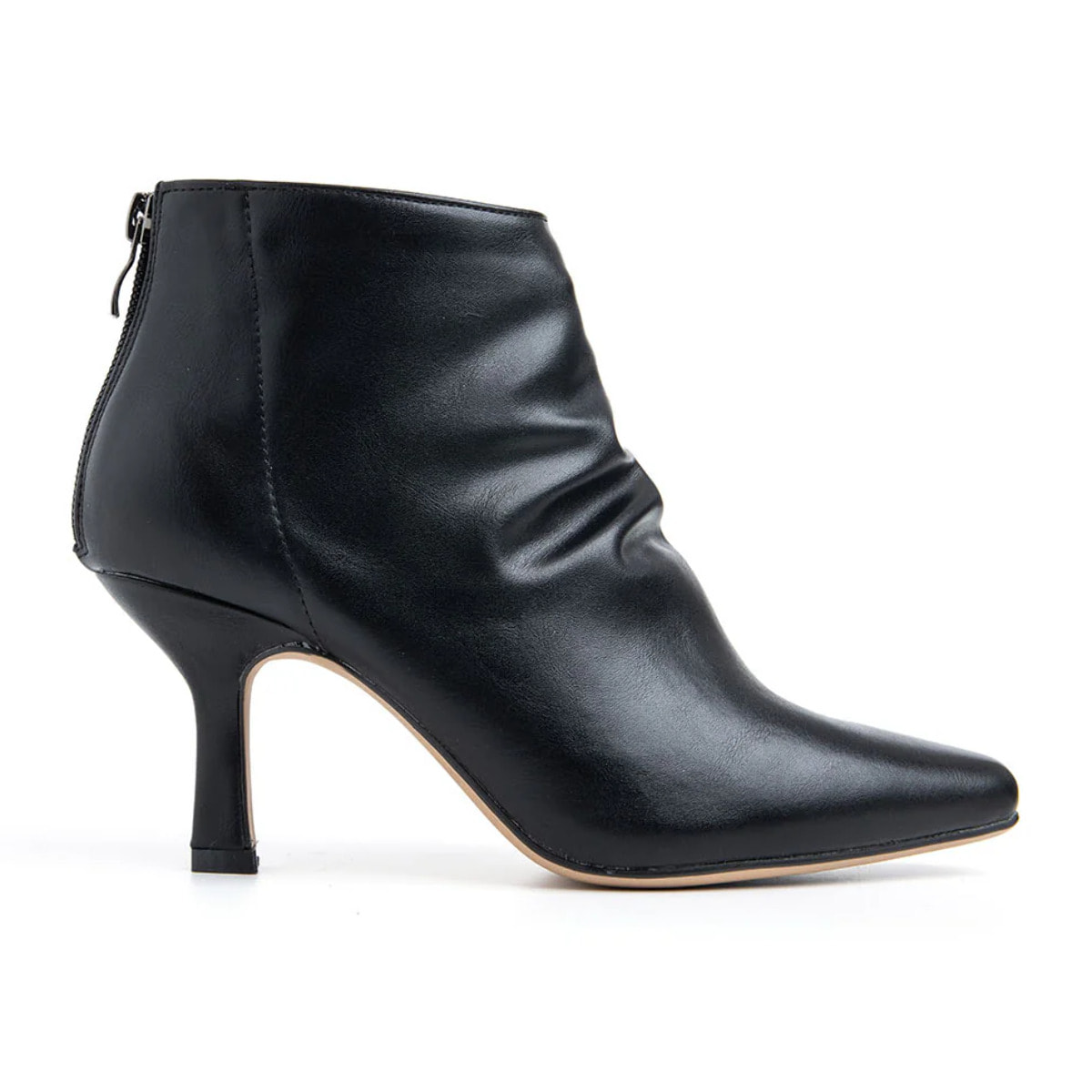 Tronchetto goffrato tacco 8 - NERO