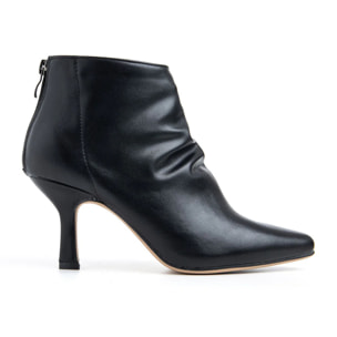 Tronchetto goffrato tacco 8 - NERO