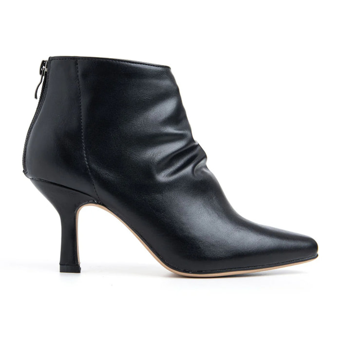 Tronchetto goffrato tacco 8 - NERO