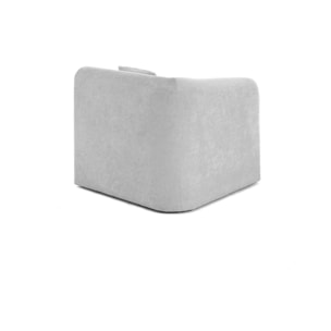 Ikare - module d'assise d'angle gauche - en tissu - Gris clair