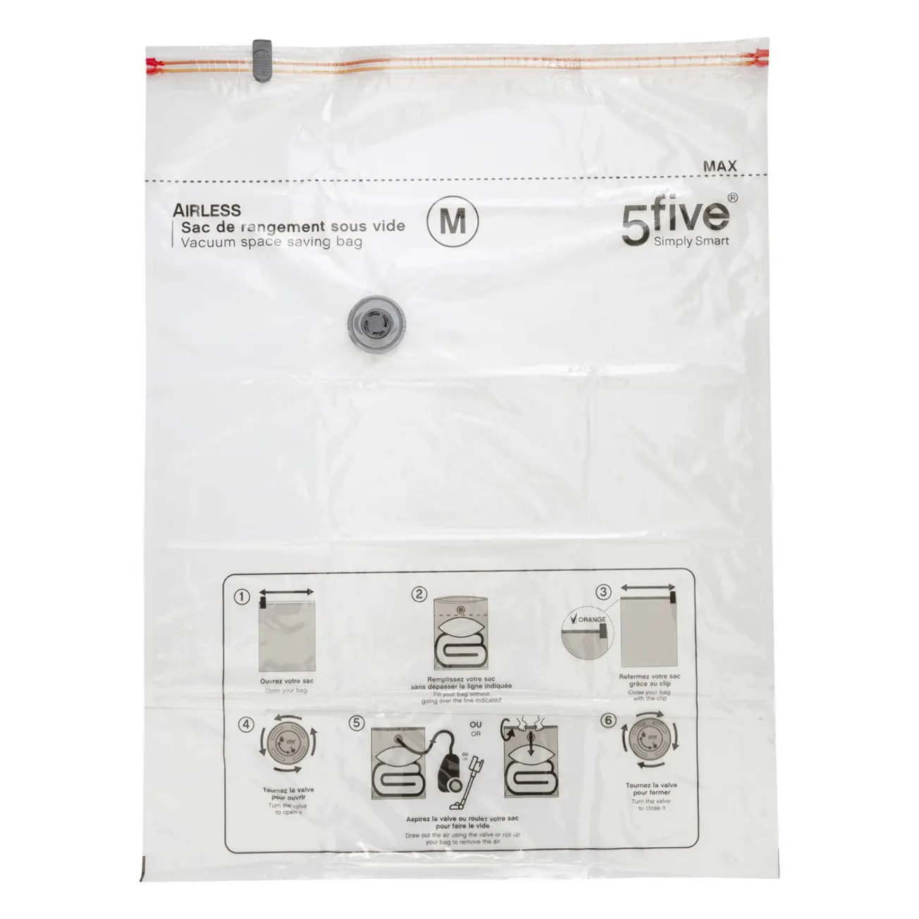 Lot de 4 sacs de rangement sous vide Airless