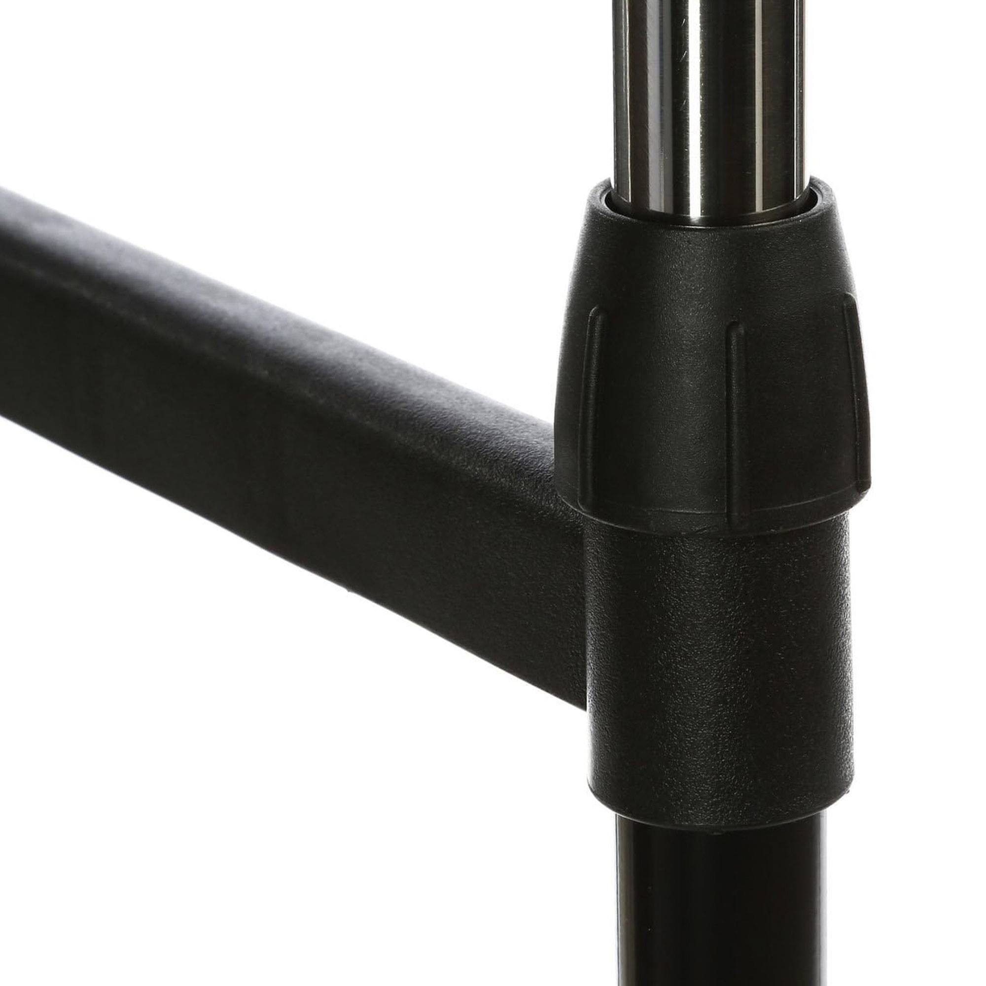 Well home perchero con ruedas con 2 barras reforzadas y marco metálico h.90-160cm.