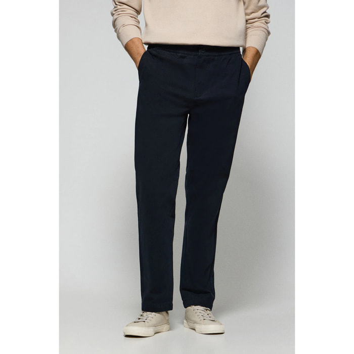 Pantaloni Trent blu marino con elastico in vita e particolari Polo Club