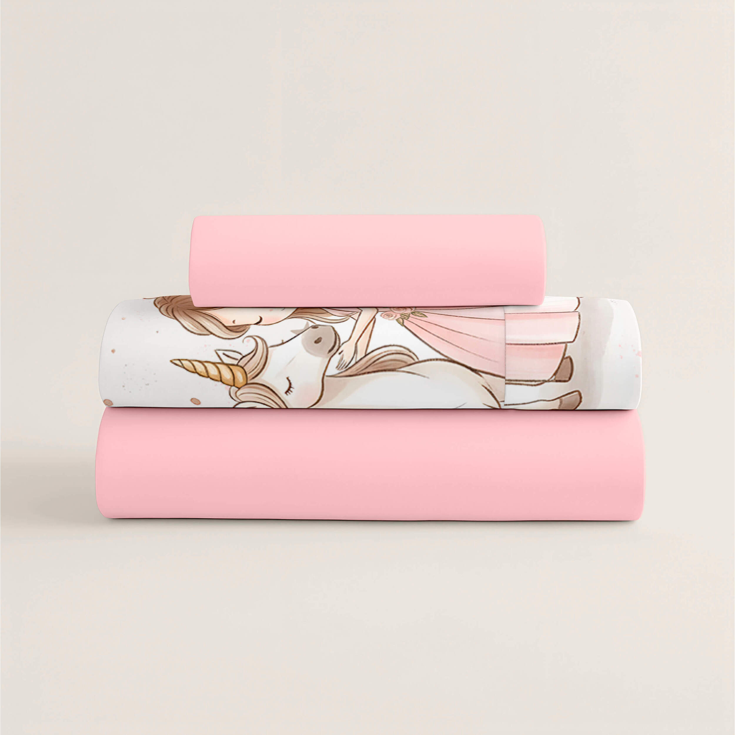 Juego de Sábanas Estampadas - Infantil - 100% Algodón - Incluye 1 Funda de Almohada + 1 Sábana Bajera - Martina