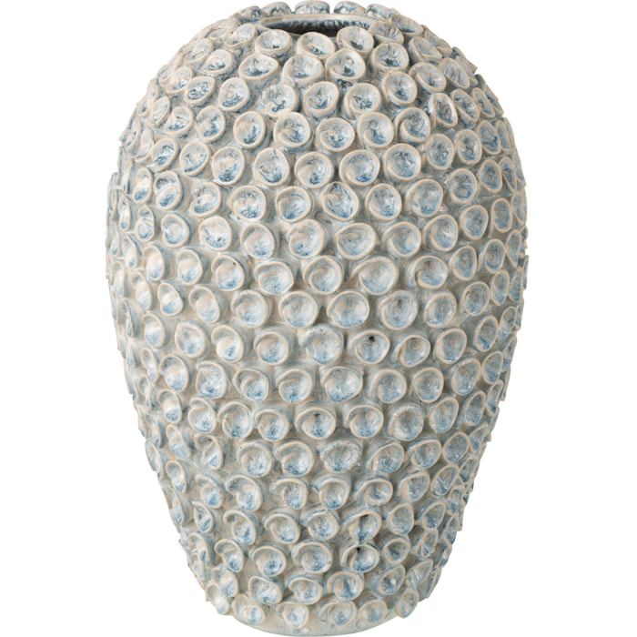 J-Line Vase Milan - céramique - bleu clair - large