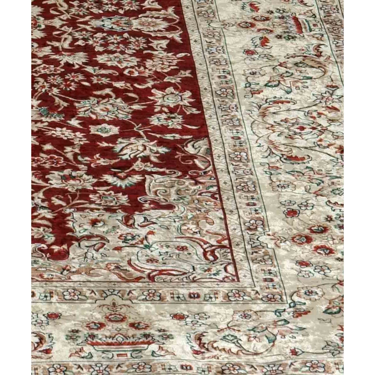 Tappeto Stile Persiano Finta Seta Colore Rosso