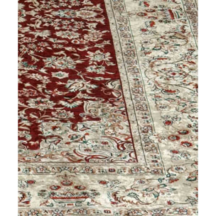 Tappeto Stile Persiano Finta Seta Colore Rosso