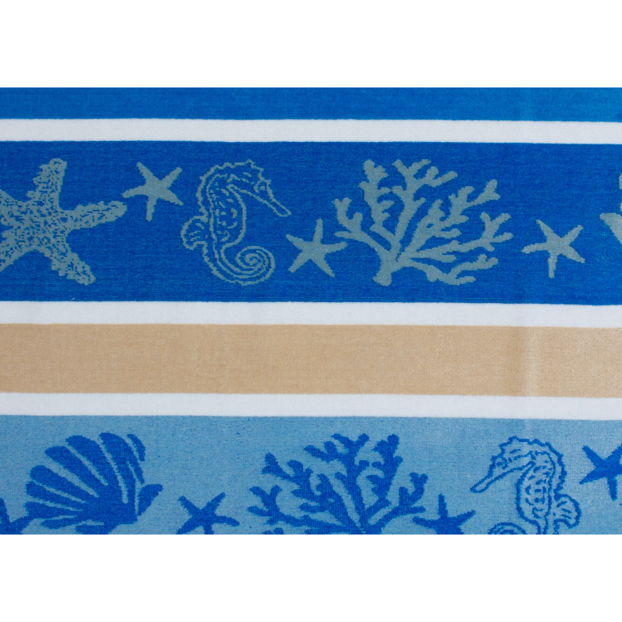 Telo Mare Spugna Jacquard Spiaggia Disegno Atlantic