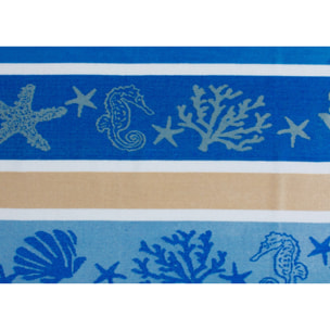 Telo Mare Spugna Jacquard Spiaggia Disegno Atlantic