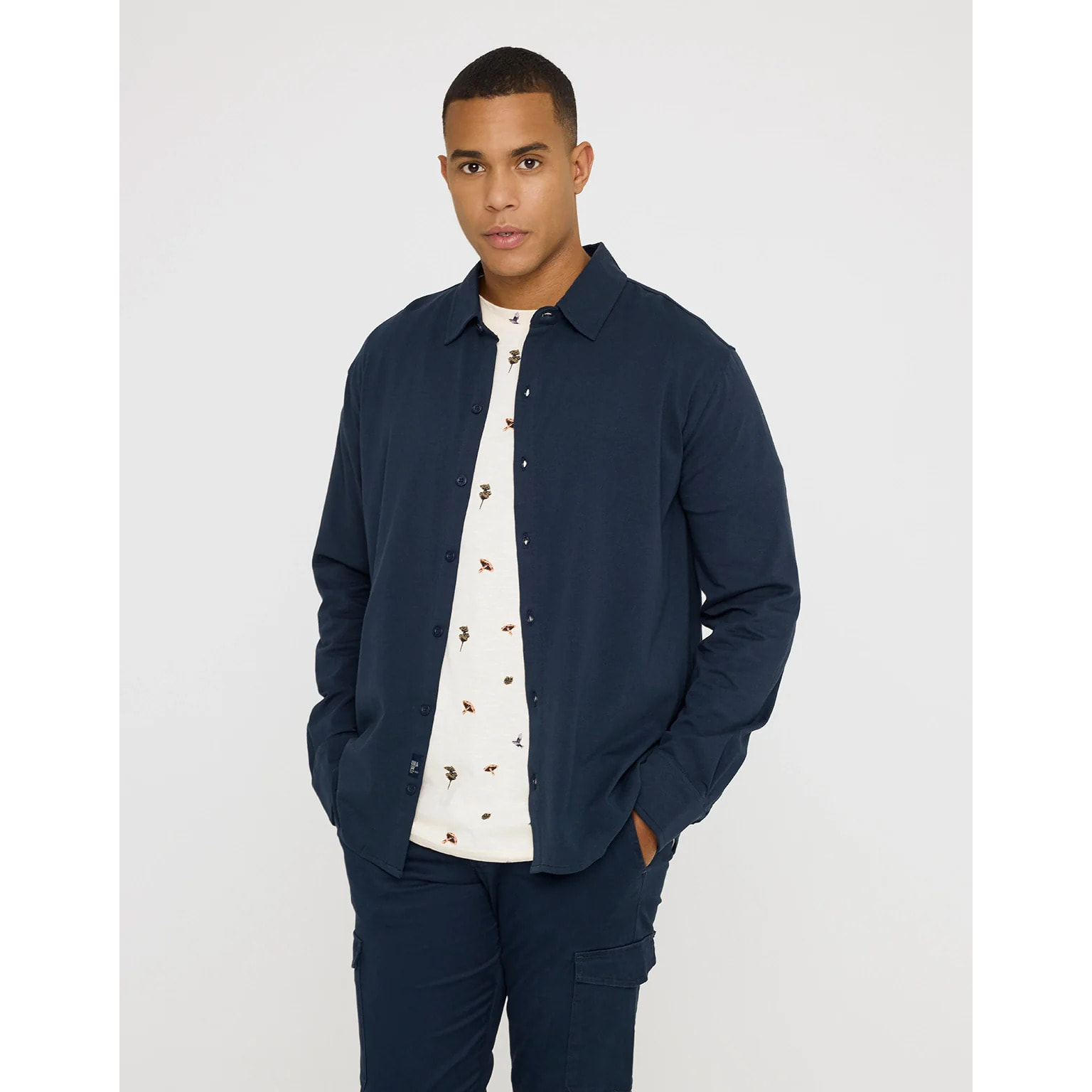 Camisa Manga Larga Azul Marino - Atti