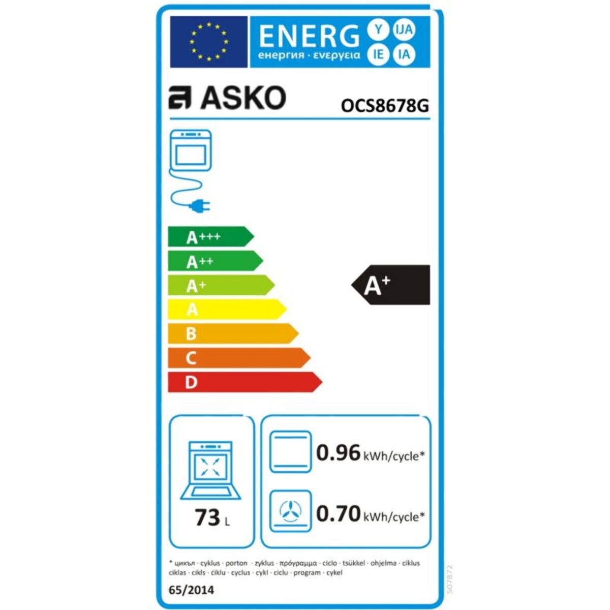 Four encastrable ASKO OCS8678G