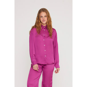 Pigiama donna florencia in raso con collo camicia Noidinotte