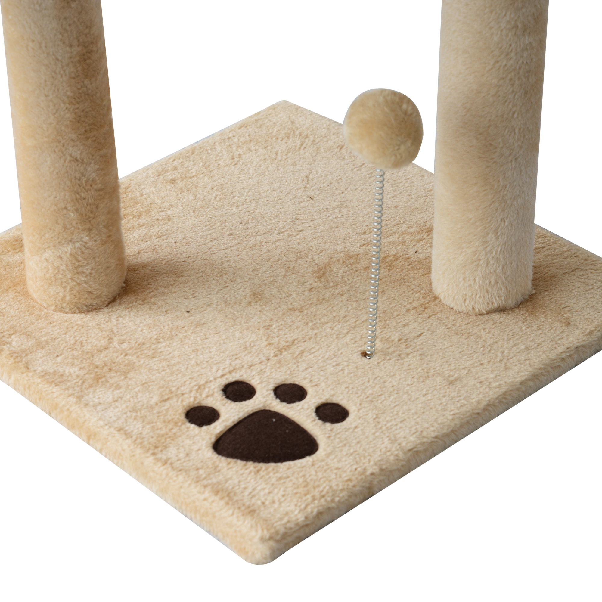 Arbre à chats multi-équipements griffoirs grattoirs plateformes niche corde jouets 40L x 40l x 114H cm beige