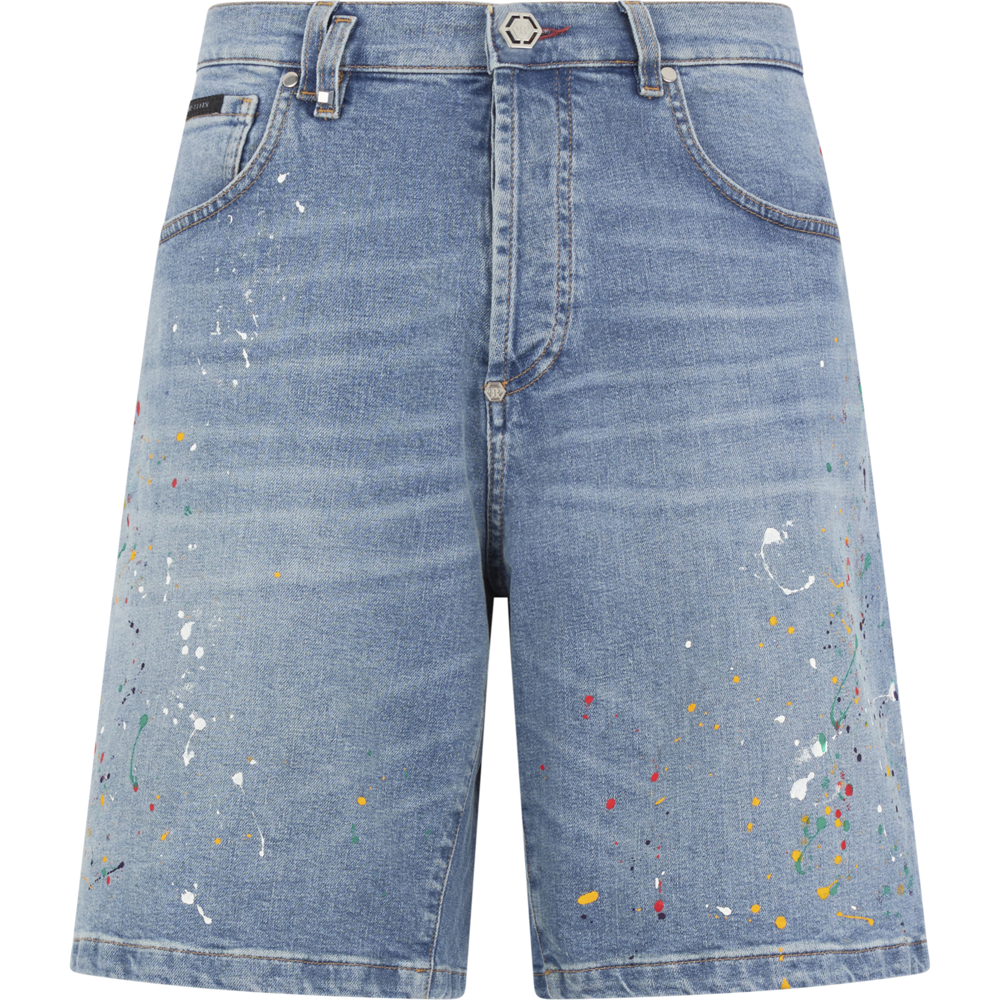 PHILIPP PLEIN Denim Shorts Paint