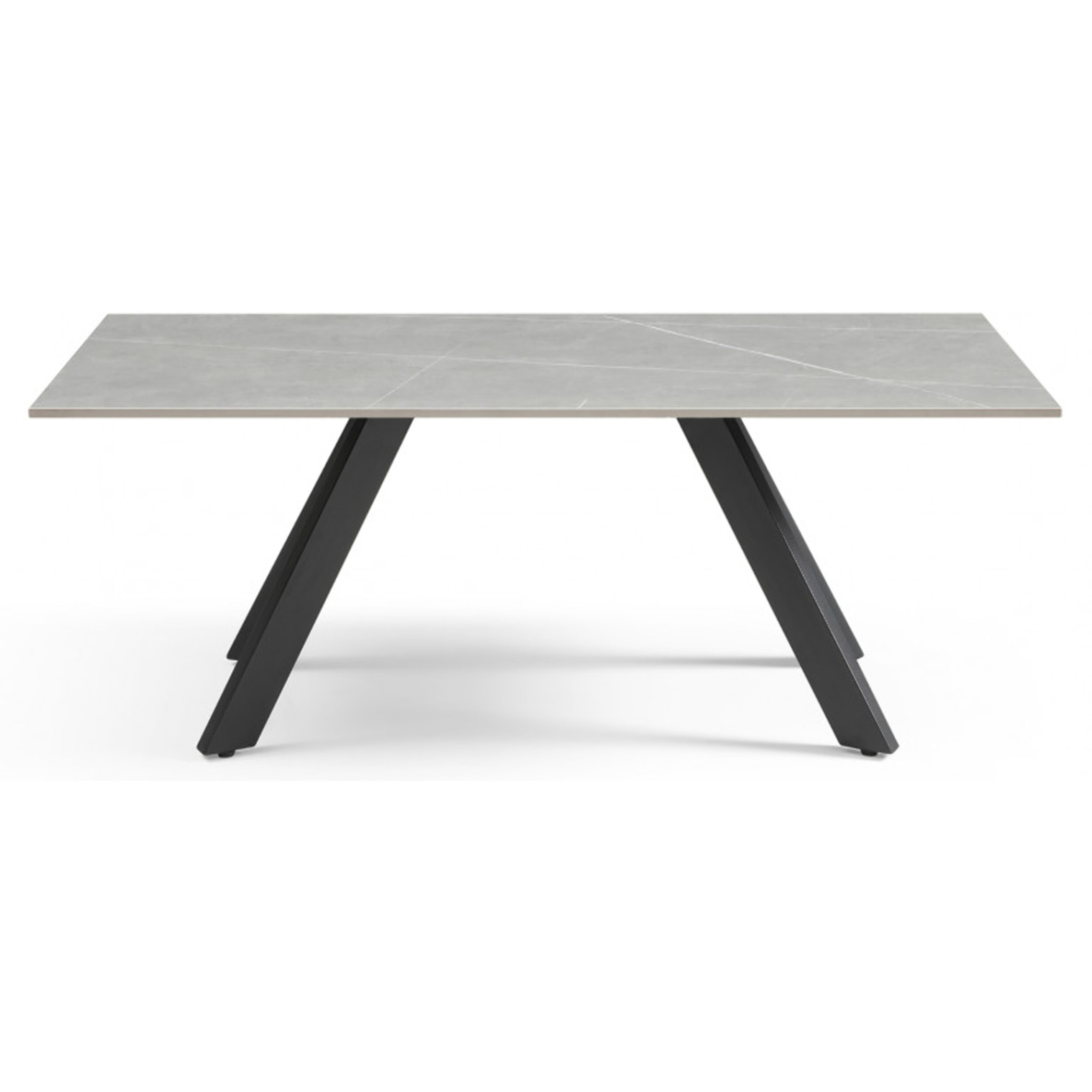 Table basse en céramique 120x60cm marbre grey pieds métal - UNIK