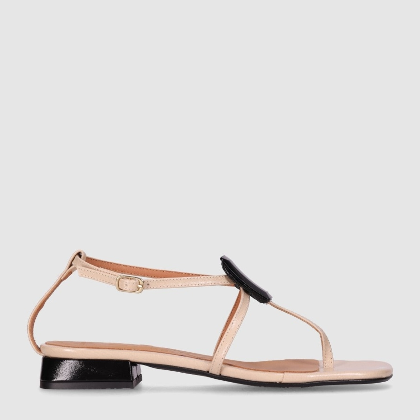 Sandalias - Beig - Tacón: 3 cm